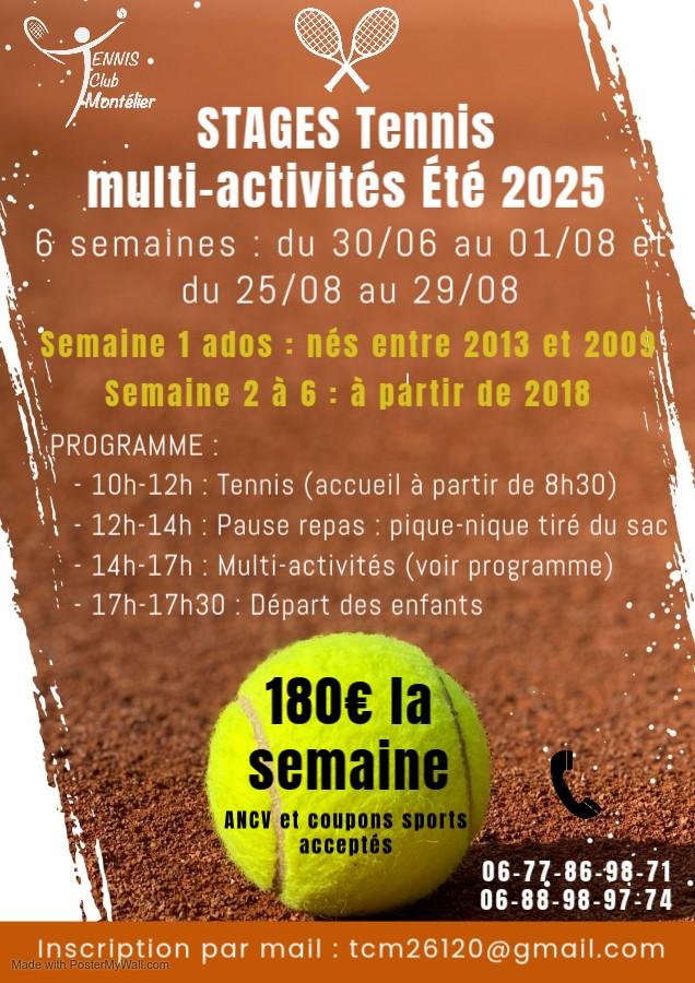 Affiche des stages été 2025