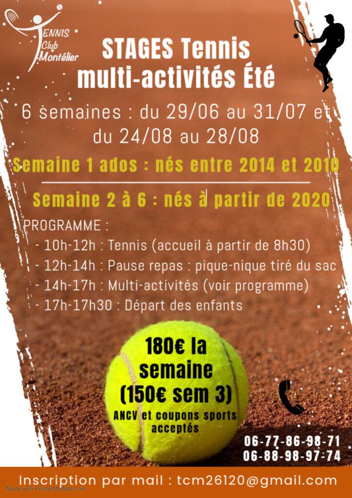 Affiche stages été 2026