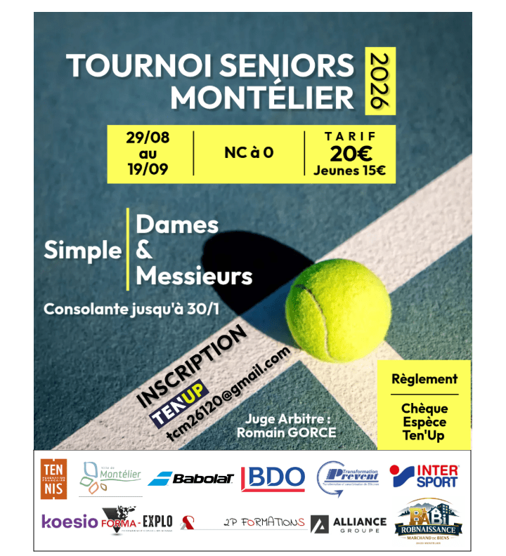Affiche tournoi seniors